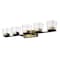Z-Lite Bleeker Street 5 Light Vanity, Matte Black & Olde Brass & Clear 475-5V-MB-OBR - alternate 3